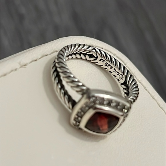 COPY - David Yurman Petite Albion ® Ring Sterling Silver w/ Garnet + Diamonds - Picture 5 of 14